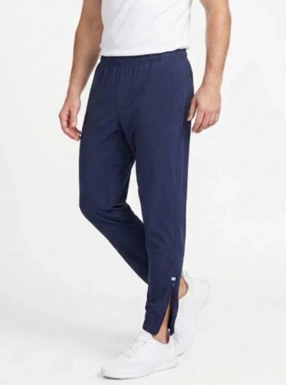 All In Motion Mens Small Lightweight Tricot Jogger Pants Navy Blue
